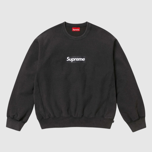Supreme Washed Box Logo Crewneck Black