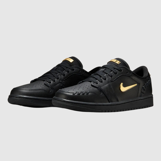 Jordan 1 Low Method of Make Black Metallic Gold