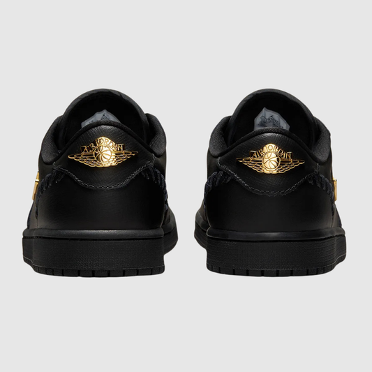 Jordan 1 Low Method of Make Black Metallic Gold
