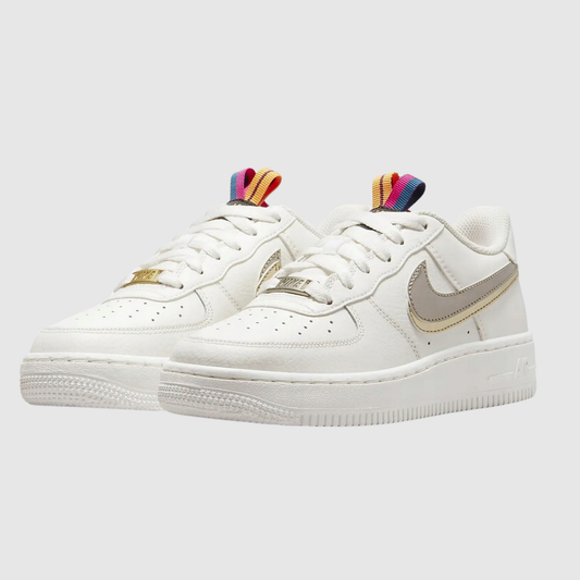 Nike Air Force 1 LV8 Double Swoosh Silver Gold
