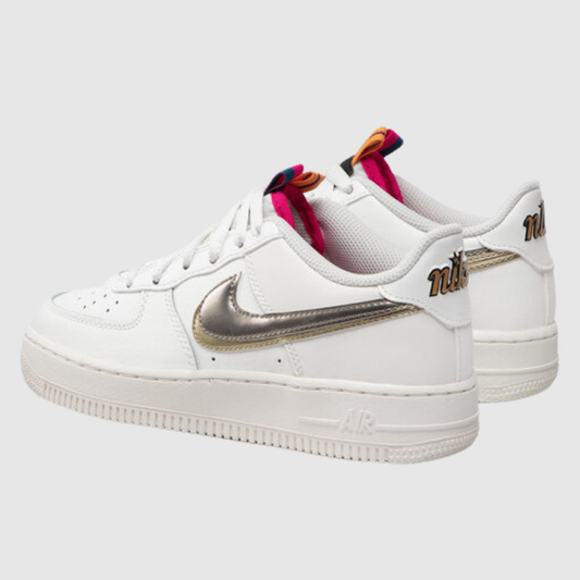 Nike Air Force 1 LV8 Double Swoosh Silver Gold