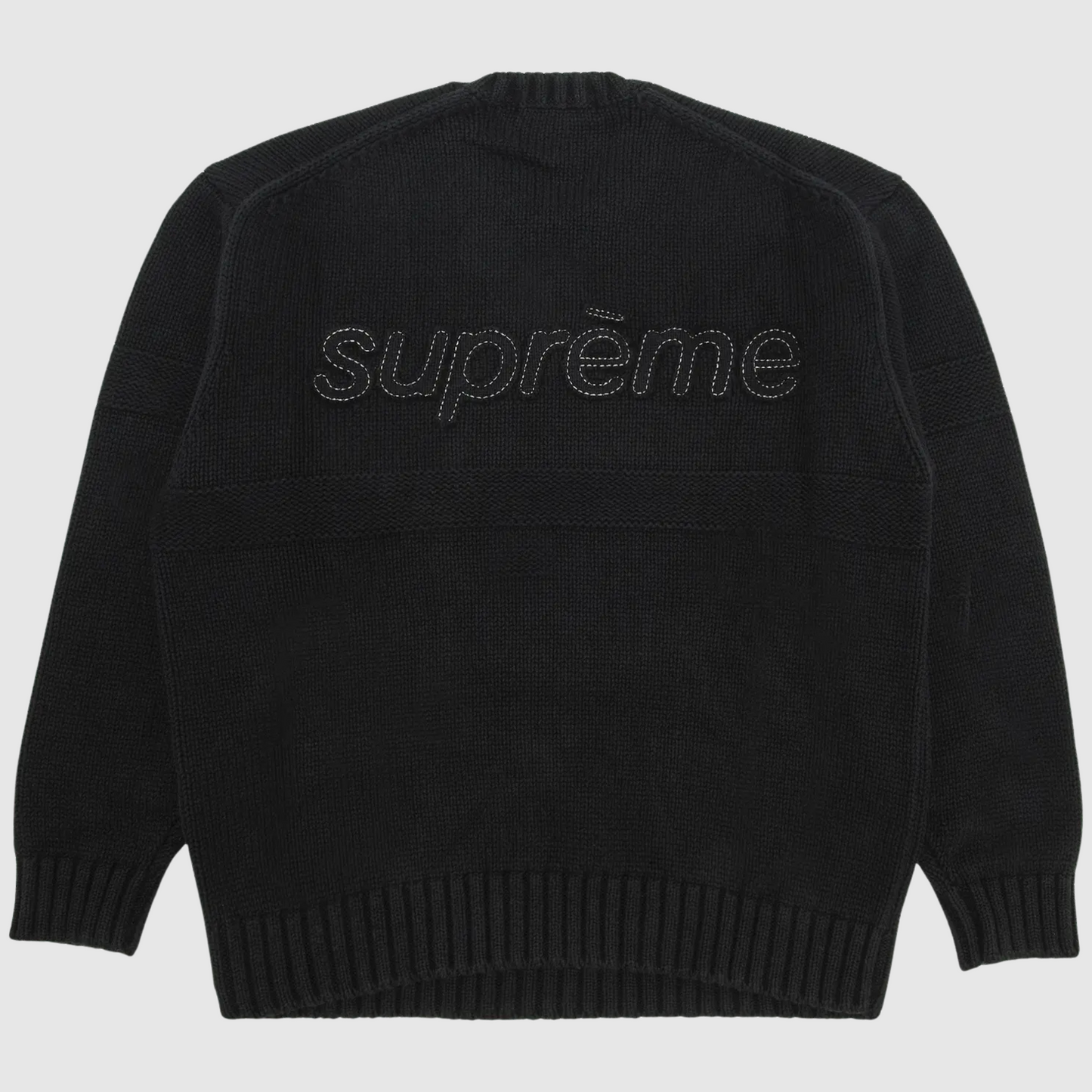 Supreme Tonal Applique Sweater Black